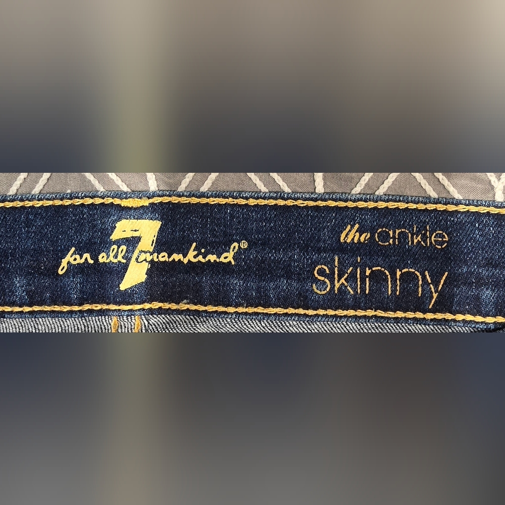 7 For All Mankind The Ankle Skinny Jeans Size 28 - Picture 7 of 8